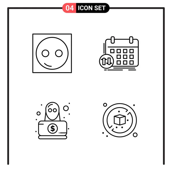 Conjunto Iconos Creativos Universales Simplemente Vector Ilustraciones Para Aplicaciones Web — Vector de stock