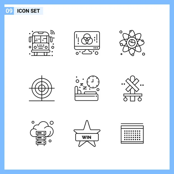 Set Universal Creative Icons Simply Vector Illustrations Web Mobile Apps — Stock Vector