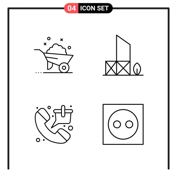 Set Universal Creative Icons Simply Vector Illustrations Web Mobile Apps — Stock Vector