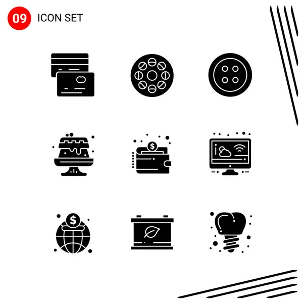 Conjunto Iconos Creativos Universales Simplemente Vector Ilustraciones Para Aplicaciones Web — Vector de stock