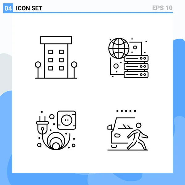 Set Universal Creative Icons Simply Vector Illustrations Web Mobile Apps — Stock Vector