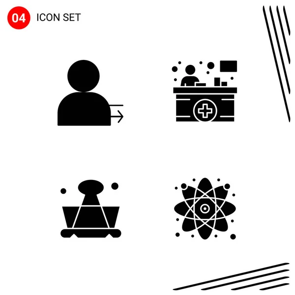 Iconos Creativos Conjunto Diseño Sobre Fondo Blanco — Vector de stock