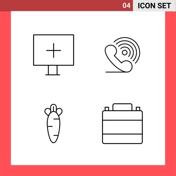 Set Universal Creative Icons Simply Vector Illustrations Web Mobile Apps — Stock Vector