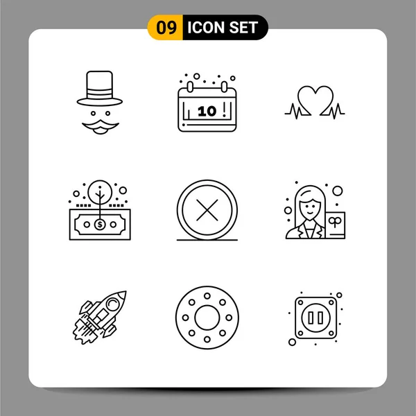 Set de 25 iconos de negocio universales Vector — Vector de stock