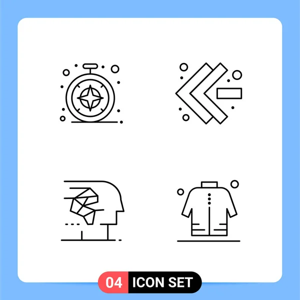 Set Dari Ikon Kreatif Universal Cukup Ilustrasi Vektor Untuk Aplikasi - Stok Vektor