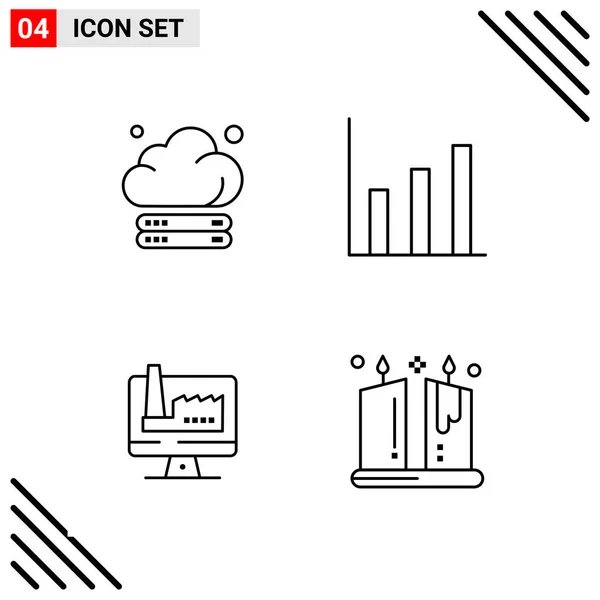 Set Universal Creative Icons Simply Vector Illustrations Web Mobile Apps — Stock Vector