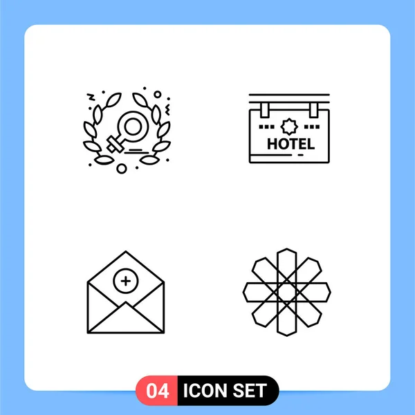 Conjunto Iconos Creativos Universales Simplemente Vector Ilustraciones Para Aplicaciones Web — Archivo Imágenes Vectoriales