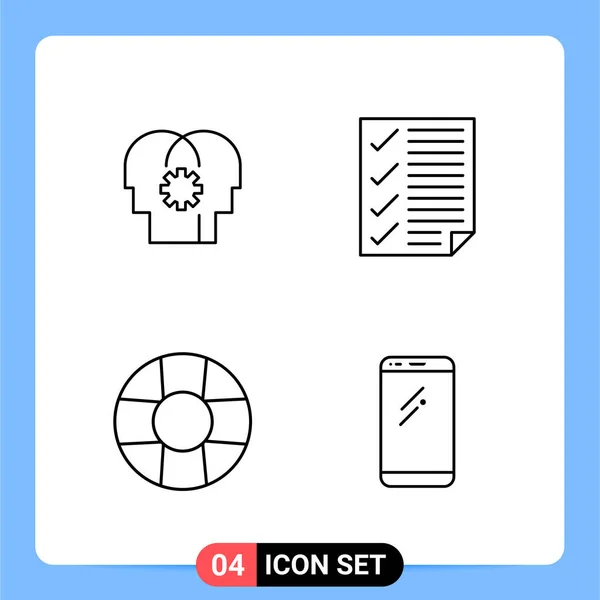 Conjunto Iconos Creativos Universales Simplemente Vector Ilustraciones Para Aplicaciones Web — Vector de stock