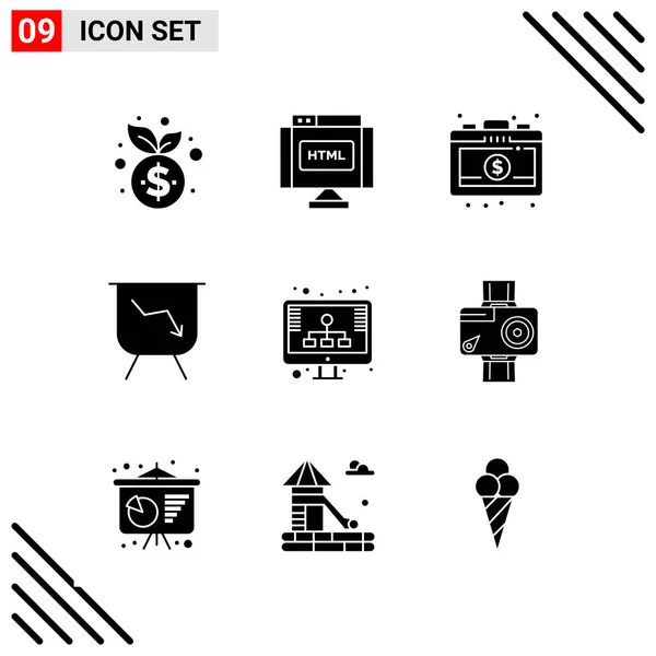 Conjunto Iconos Creativos Universales Simplemente Vector Ilustraciones Para Aplicaciones Web — Vector de stock