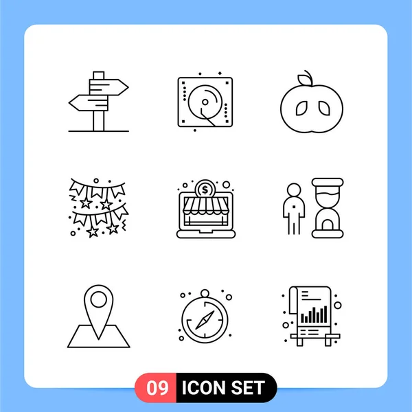 Conjunto Iconos Creativos Universales Simplemente Vector Ilustraciones Para Aplicaciones Web — Vector de stock