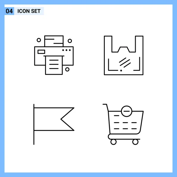 Conjunto Iconos Creativos Universales Simplemente Vector Ilustraciones Para Aplicaciones Web — Archivo Imágenes Vectoriales