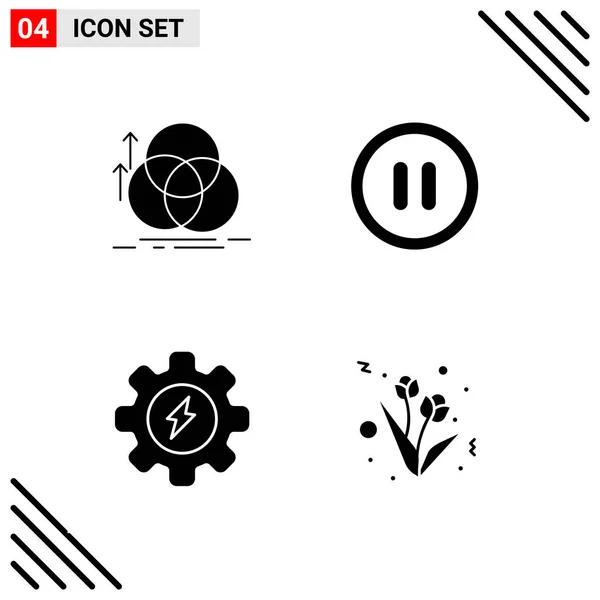 Conjunto Iconos Creativos Universales Simplemente Vector Ilustraciones Para Aplicaciones Web — Vector de stock