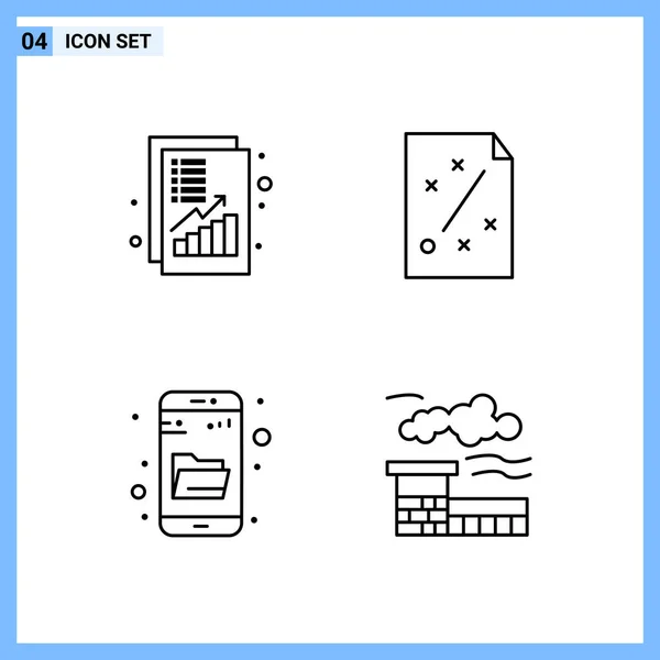 Conjunto Iconos Creativos Universales Simplemente Vector Ilustraciones Para Aplicaciones Web — Archivo Imágenes Vectoriales