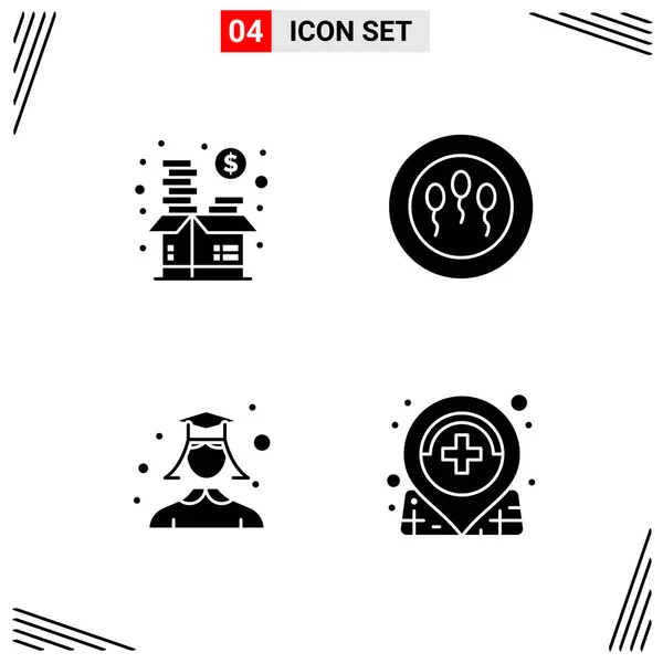 Conjunto Iconos Creativos Universales Ilustración Vectorial — Vector de stock