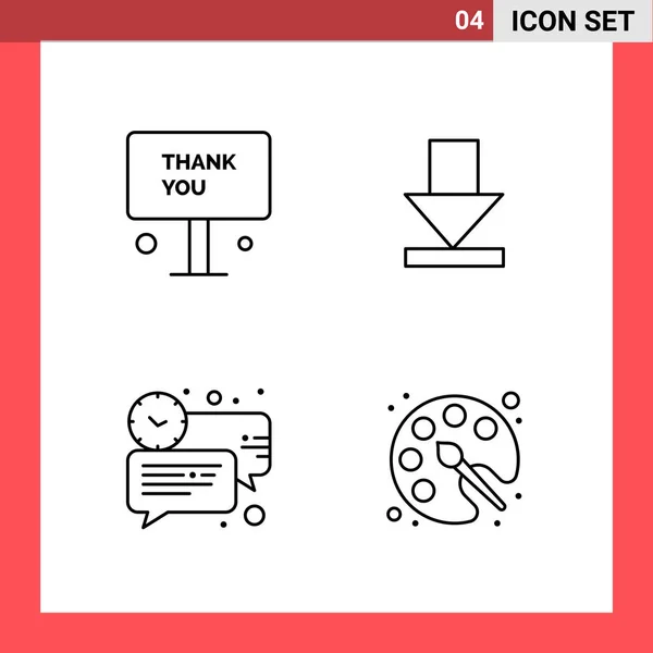 Conjunto Iconos Creativos Universales Simplemente Vector Ilustraciones Para Aplicaciones Web — Vector de stock