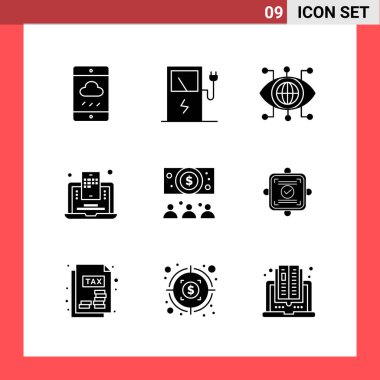 Evrensel yaratıcı simgeler kümesi, web ve mobil uygulamalar ve projeler için basit vektör illüstrasyonları  