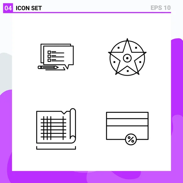 Conjunto Iconos Creativos Universales Simplemente Vector Ilustraciones Para Aplicaciones Web — Vector de stock