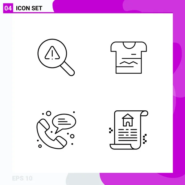 Conjunto Iconos Creativos Universales Simplemente Vector Ilustraciones Para Aplicaciones Web — Vector de stock