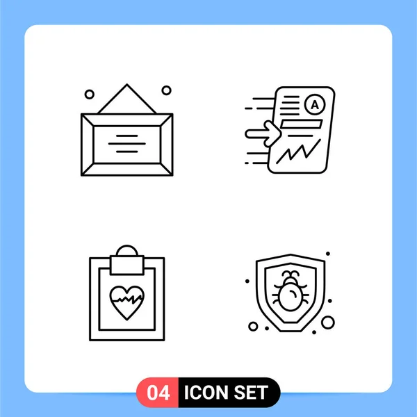 Conjunto Iconos Creativos Universales Simplemente Vector Ilustraciones Para Aplicaciones Web — Archivo Imágenes Vectoriales