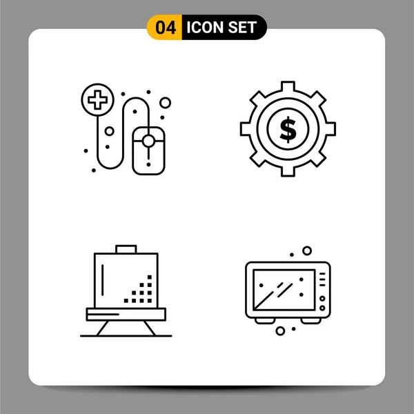 Set Dari Ikon Kreatif Universal Cukup Ilustrasi Vektor Untuk Aplikasi - Stok Vektor