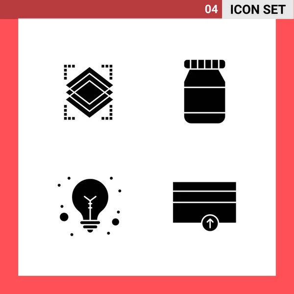 Iconos Creativos Conjunto Diseño Sobre Fondo Blanco — Vector de stock