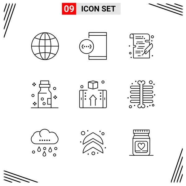 Conjunto Iconos Creativos Universales Simplemente Vector Ilustraciones Para Aplicaciones Web — Vector de stock