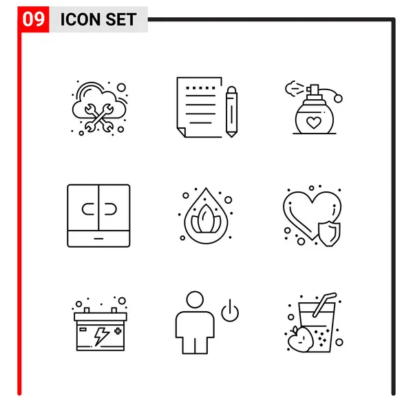 Set Universal Creative Icons Simply Vector Illustrations Web Mobile Apps — Stock Vector