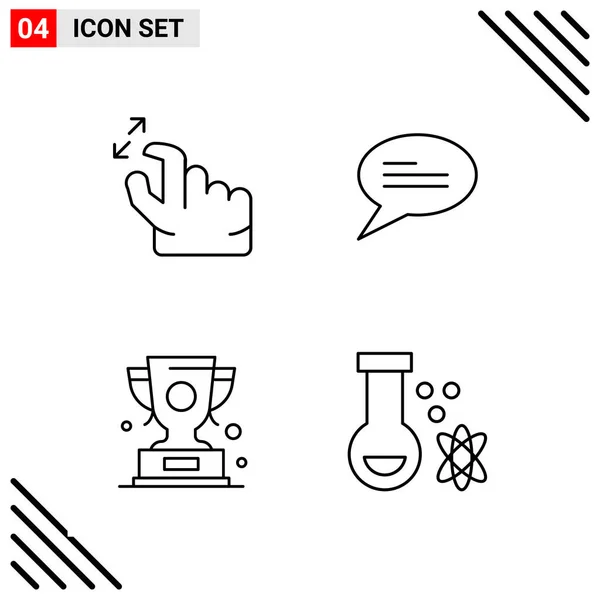 Conjunto Iconos Creativos Universales Simplemente Vector Ilustraciones Para Aplicaciones Web — Archivo Imágenes Vectoriales