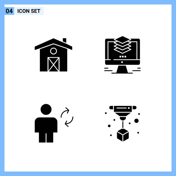 Conjunto Iconos Creativos Universales Simplemente Vector Ilustraciones Para Aplicaciones Web — Vector de stock