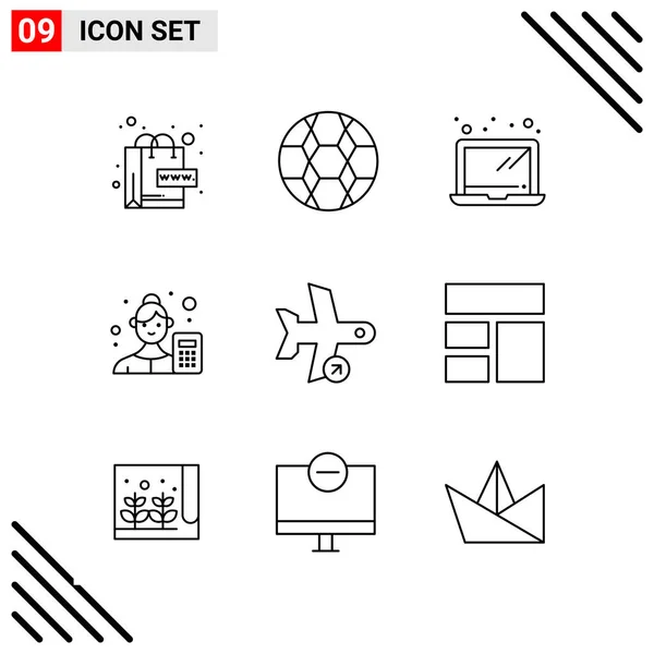 Conjunto Iconos Creativos Universales Simplemente Vector Ilustraciones Para Aplicaciones Web — Vector de stock