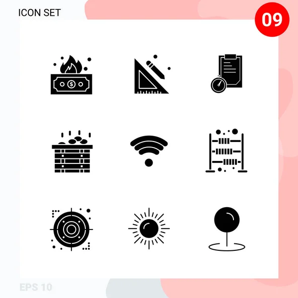 Conjunto Iconos Creativos Universales Simplemente Vector Ilustraciones Para Aplicaciones Web — Archivo Imágenes Vectoriales