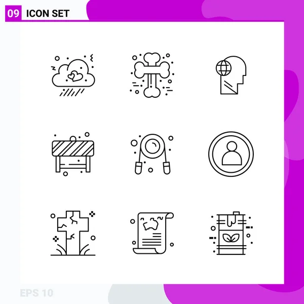 Conjunto Iconos Creativos Universales Simplemente Vector Ilustraciones Para Aplicaciones Web — Archivo Imágenes Vectoriales