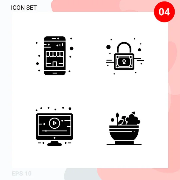 Conjunto Iconos Creativos Universales Simplemente Vector Ilustraciones Para Aplicaciones Web — Vector de stock