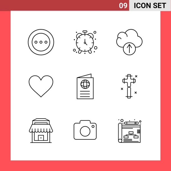 Set Universal Creative Icons Simply Vector Illustrations Web Mobile Apps — Stock Vector