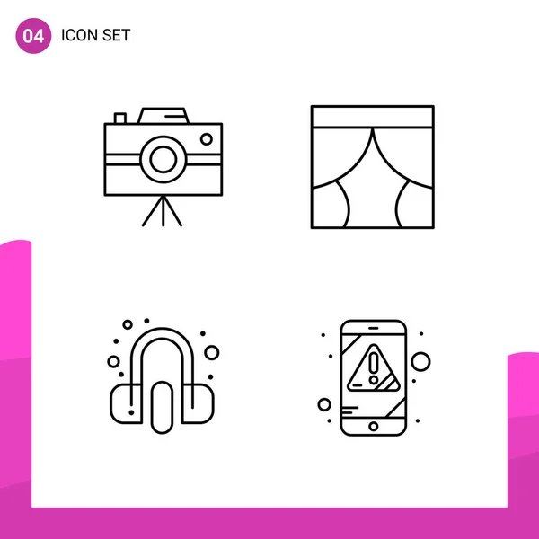 Conjunto Iconos Creativos Universales Simplemente Vector Ilustraciones Para Aplicaciones Web — Vector de stock