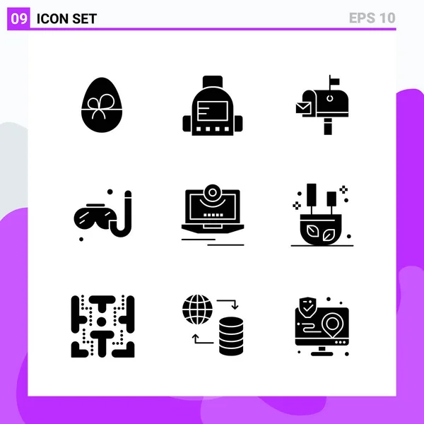 Conjunto Iconos Creativos Universales Simplemente Vector Ilustraciones Para Aplicaciones Web — Archivo Imágenes Vectoriales