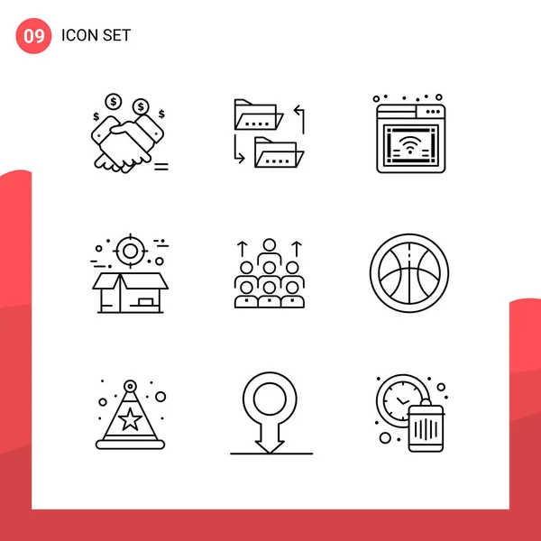 Conjunto Iconos Creativos Universales Simplemente Vector Ilustraciones Para Aplicaciones Web — Vector de stock