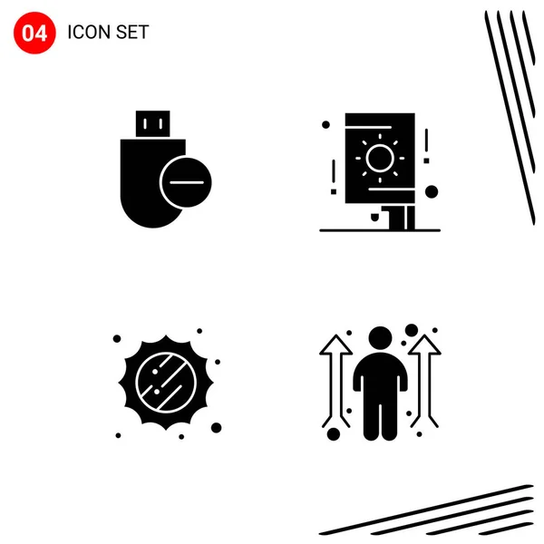 Conjunto Iconos Creativos Universales Simplemente Vector Ilustraciones Para Aplicaciones Web — Archivo Imágenes Vectoriales