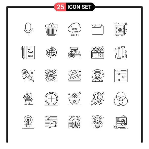 Set Universal Creative Icons Simply Vector Illustrations Web Mobile Apps — Stock Vector