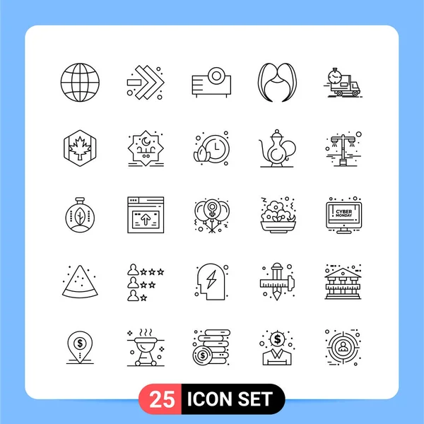 Conjunto Iconos Creativos Universales Simplemente Vector Ilustraciones Para Aplicaciones Web — Vector de stock