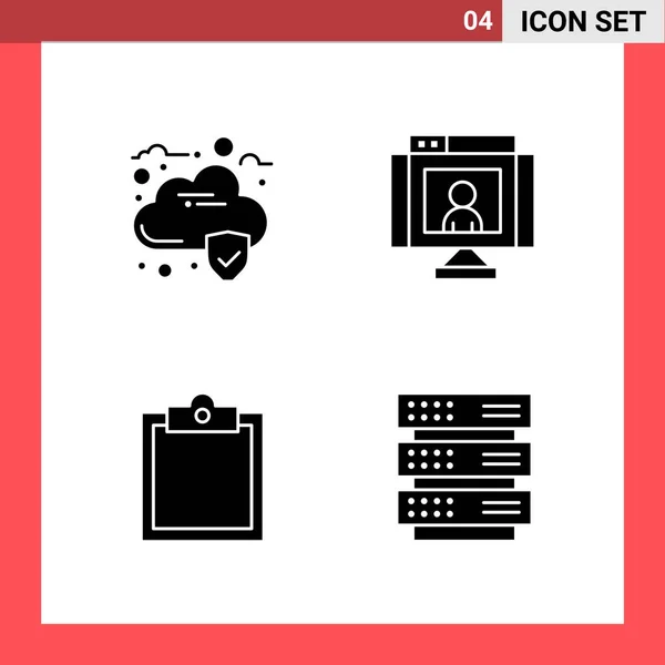 Conjunto Iconos Creativos Universales Simplemente Vector Ilustraciones Para Aplicaciones Web — Archivo Imágenes Vectoriales