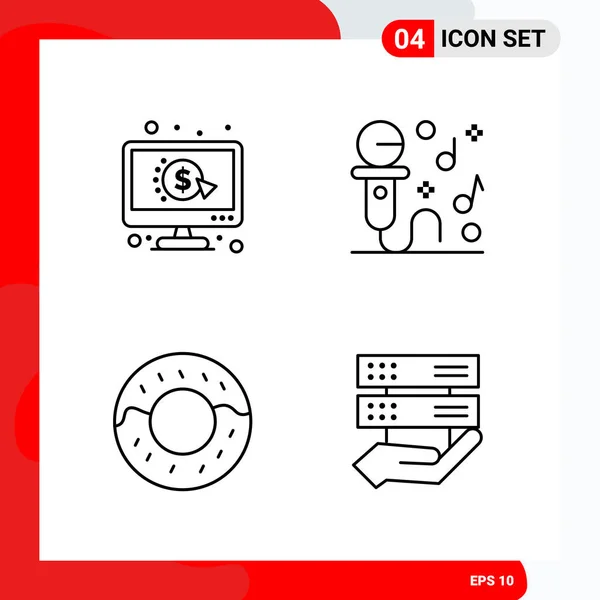 Set Universal Creative Icons Simply Vector Illustrations Web Mobile Apps — Stock Vector