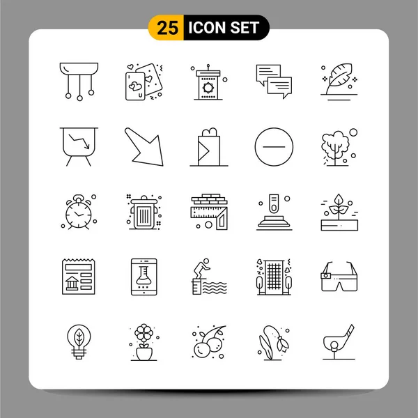 Conjunto Iconos Creativos Universales Simplemente Vector Ilustraciones Para Aplicaciones Web — Vector de stock