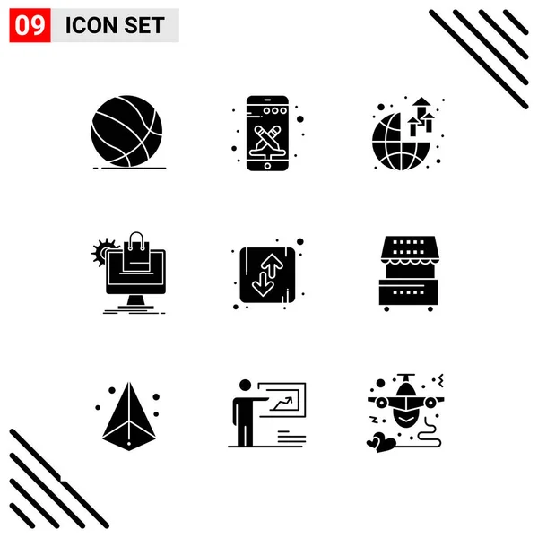 Conjunto Iconos Creativos Universales Simplemente Vector Ilustraciones Para Aplicaciones Web — Vector de stock