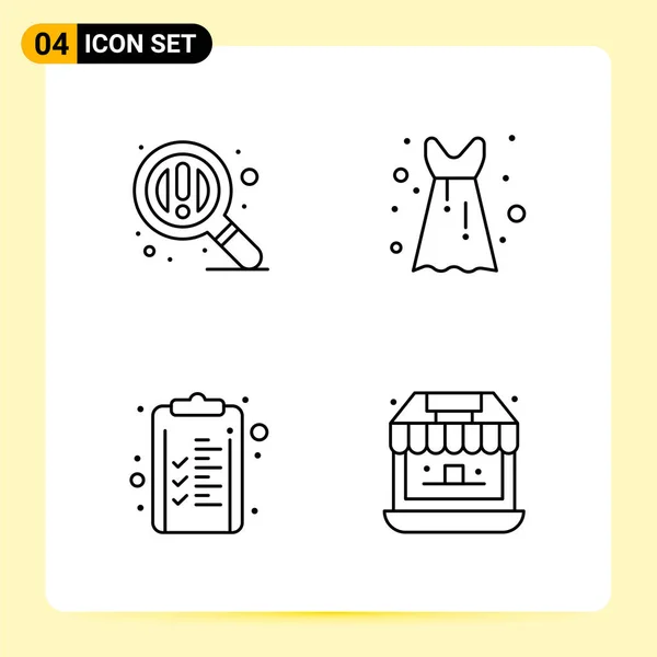 Set Dari Ikon Kreatif Universal Cukup Ilustrasi Vektor Untuk Aplikasi - Stok Vektor