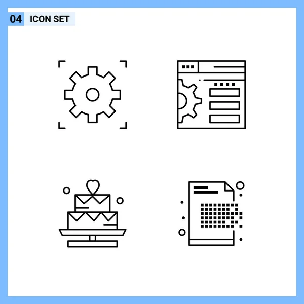 Conjunto Iconos Creativos Universales Simplemente Vector Ilustraciones Para Aplicaciones Web — Vector de stock