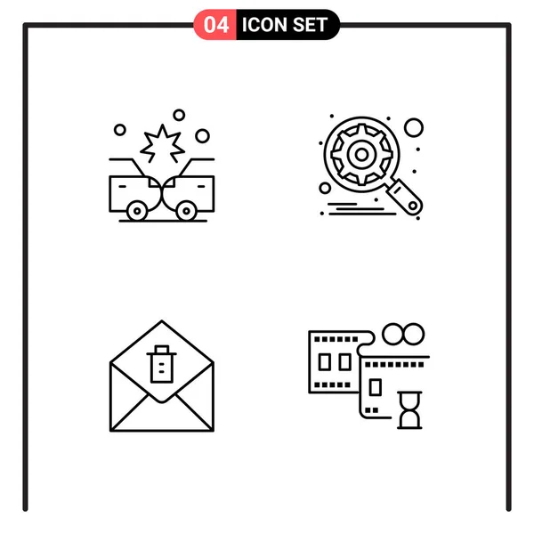 Set Universal Creative Icons Simply Vector Illustrations Web Mobile Apps — Stock Vector