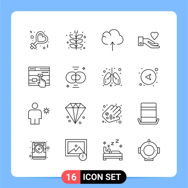 Set Universal Creative Icons Simply Vector Illustrations Web Mobile Apps — Stock Vector