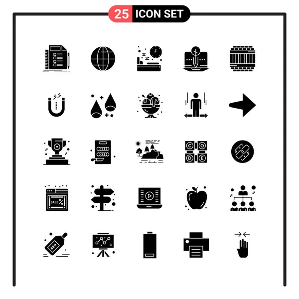 Set of 25 Universal Business Icons Vector — Stockový vektor