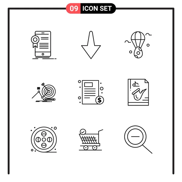 Conjunto Iconos Creativos Universales Simplemente Vector Ilustraciones Para Aplicaciones Web — Vector de stock